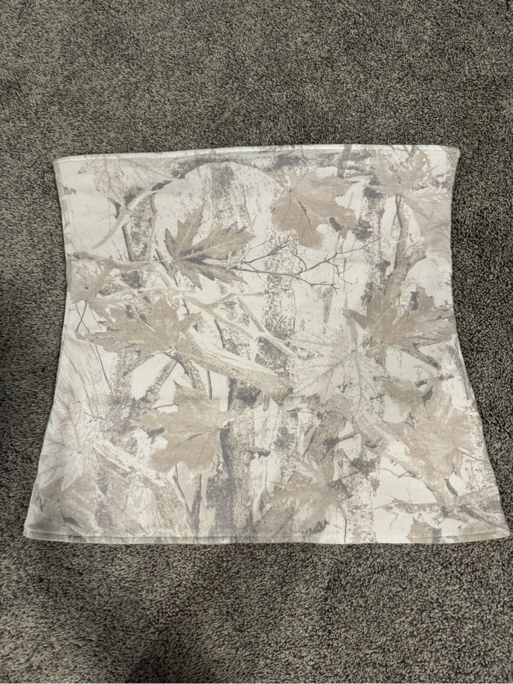 Hollister Neutral Leaf Print Tube Top in Beige and Gray
